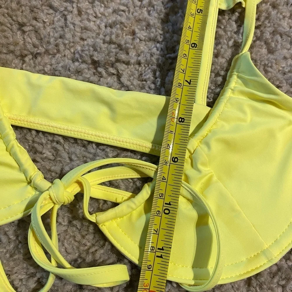 Frankies Bikinis Women's Neon Birdie Bikini Top Size Small Beach Resort Wear